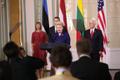 Пресс-конференция вице-президента США и глав стран Балтии.