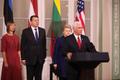 Пресс-конференция вице-президента США и глав стран Балтии.