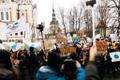 Протест школьников в Таллинне.