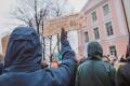 Протест школьников в Таллинне.