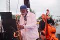 Flow Festivali kolmas päev Helsingis Suvilahtis. Pharaoh Sanders Quartet.
