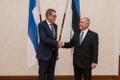 President of the Riigikogu Henn Põlluaas and Speaker of the Eduskunta Matti Vanhanen in Tallinn on Monday. Nov. 25,2019.