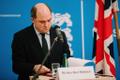 The press conference between the UK's Minister of Defense Ben Wallace and Estonian Minister of Defense Jüri Luik.