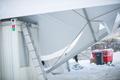 Coronavirus testing center tent at Tallinn's Song Festival Grounds collapses after heavy snowfall.
