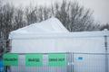 Coronavirus testing center tent at Tallinn's Song Festival Grounds collapses after heavy snowfall.