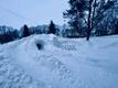 Tartu's snow city being constructed.