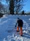 Tartu's snow city being constructed.