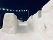 Tartu's snow city being constructed.