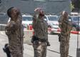 Eesti lipu langetamine Afganistanis Resolute Support missiooni peakorteris.