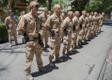 Eesti lipu langetamine Afganistanis Resolute Support missiooni peakorteris.