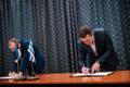 Center Party and SDE signing the Tallinn coalition agreement.