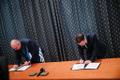 Center Party and SDE signing the Tallinn coalition agreement.