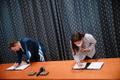 Center Party and SDE signing the Tallinn coalition agreement.
