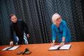 Center Party and SDE signing the Tallinn coalition agreement.