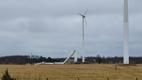 Snapped turbine at Salme Wind Farm in Saaremaa. February 2022.