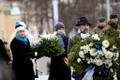 Wreaths were laid at the War of Independence monument on Freedom Square on February 24, 2022.