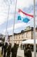 Flag-raising ceremony at the NATO CCDCOE in Tallinn welcoming new members Canada, Luxembourg and South Korea. May 5, 2022.