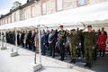 Flag-raising ceremony at the NATO CCDCOE in Tallinn welcoming new members Canada, Luxembourg and South Korea. May 5, 2022.