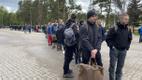 Reservists from the EDF's 21st Infantry Battalion reporting for duty at the Taara barracks in South Estonia.