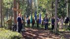 Ceremony installing the cross and plaque which mark the site at which Forest Brother Elmar Ilp fell, unveiled on the 72nd anniversary of the incident, August 13 2022.