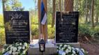 Ceremony installing the cross and plaque which mark the site at which Forest Brother Elmar Ilp fell, unveiled on the 72nd anniversary of the incident, August 13 2022.