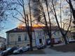 Emergency services at the scene of a fire in the center of Tartu on April 20, 2023/