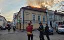 Emergency services at the scene of a fire in the center of Tartu on April 20, 2023/