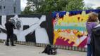 Noored tänavakunstnikud täitsid Tallinna grafitipiltidega