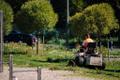 Municipal mowing in progress in Lasnamäe.