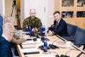 Col. Andrus Merilo presents his candidacy as the EDF's next commander to the Riigikogu National Defense Committee.