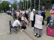 Travellers queuing at Narva border crossing on June 24, 2024.