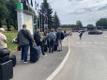 Travellers queuing at Narva border crossing on June 24, 2024.