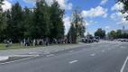 Очередь у Нарвского погранпункта 13 июля 2024 года.