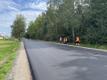 Bioasphalt being laid on a national road in Estonia. August 2024.
