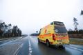 LNG leaking from truck after accident on Pärnu highway on December 27, 2024.