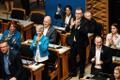 Riigikogu sitting which saw the vote to amend the Constitution to strip citizens of aggressor nations from being able to vote in Estonian elections pass by 93 votes to 7, Wednesday, March 26, 2025.