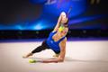 Estonian competitors at the official rehearsals for the 41st European Rhythmic Gymnastics Championships in Tallinn.