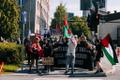 Palestinian solidarity rally in Tallinn on July 15, 2025.