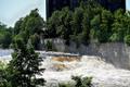 Narva River and its rapids, after a lock gate on the Russian side of the border was opened for the second time this month.