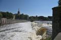 Narva River and its rapids, after a lock gate on the Russian side of the border was opened for the second time this month.