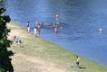 Narva River and its rapids, after a lock gate on the Russian side of the border was opened for the second time this month.