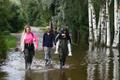 After heavy rain, summer houses in the Kudruküla area in Narva were flooded and some residents were evacuated on August 27, 2025.