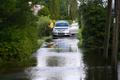 After heavy rain, summer houses in the Kudruküla area in Narva were flooded and some residents were evacuated on August 27, 2025.