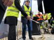 The cornerstone was laid Monday for Viljandi's new spa and conference hotel. October 2025.