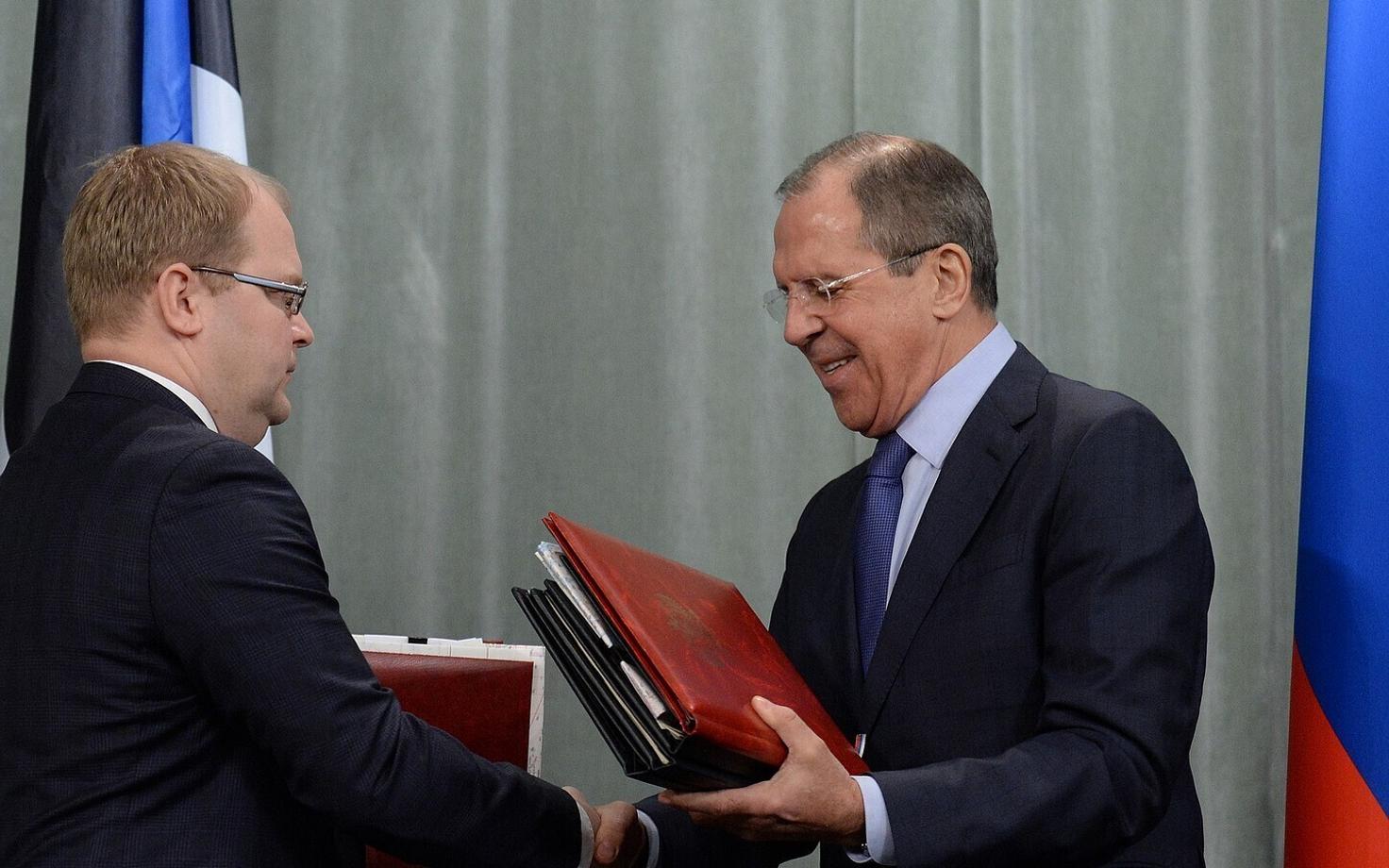 Paet ja Lavrov sõlmisid piirilepingu.