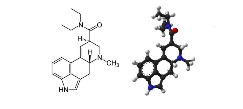 LSD molekulaarstruktuur.