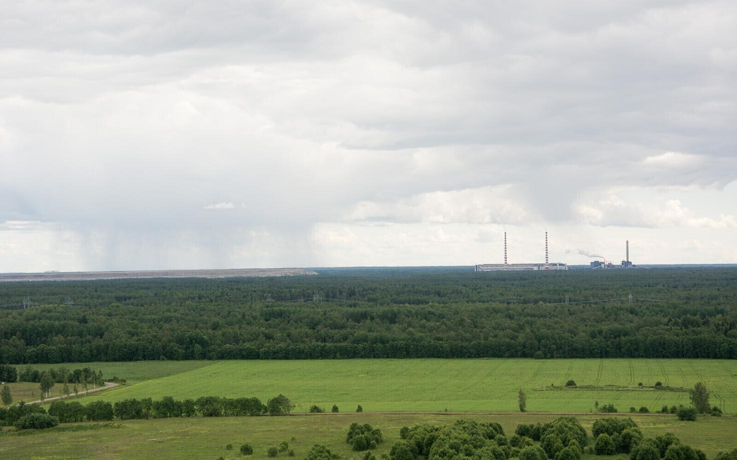 Vaade Sinimägedelt Narva elektrijaamale