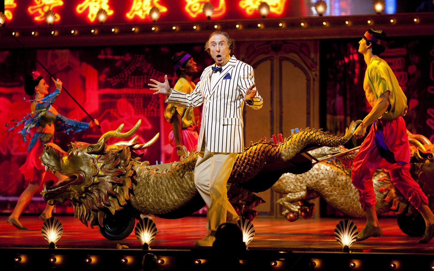 Eric Idle on stage.