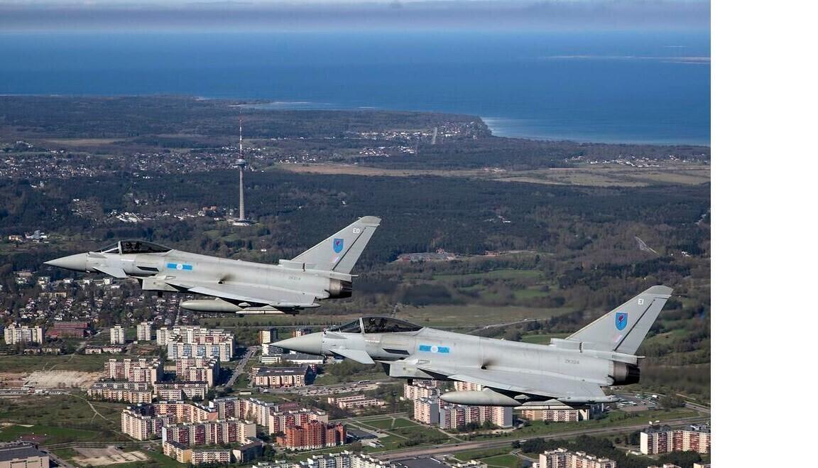 Briti hävitajad Eurofighter Typhoon Tallinna kohal