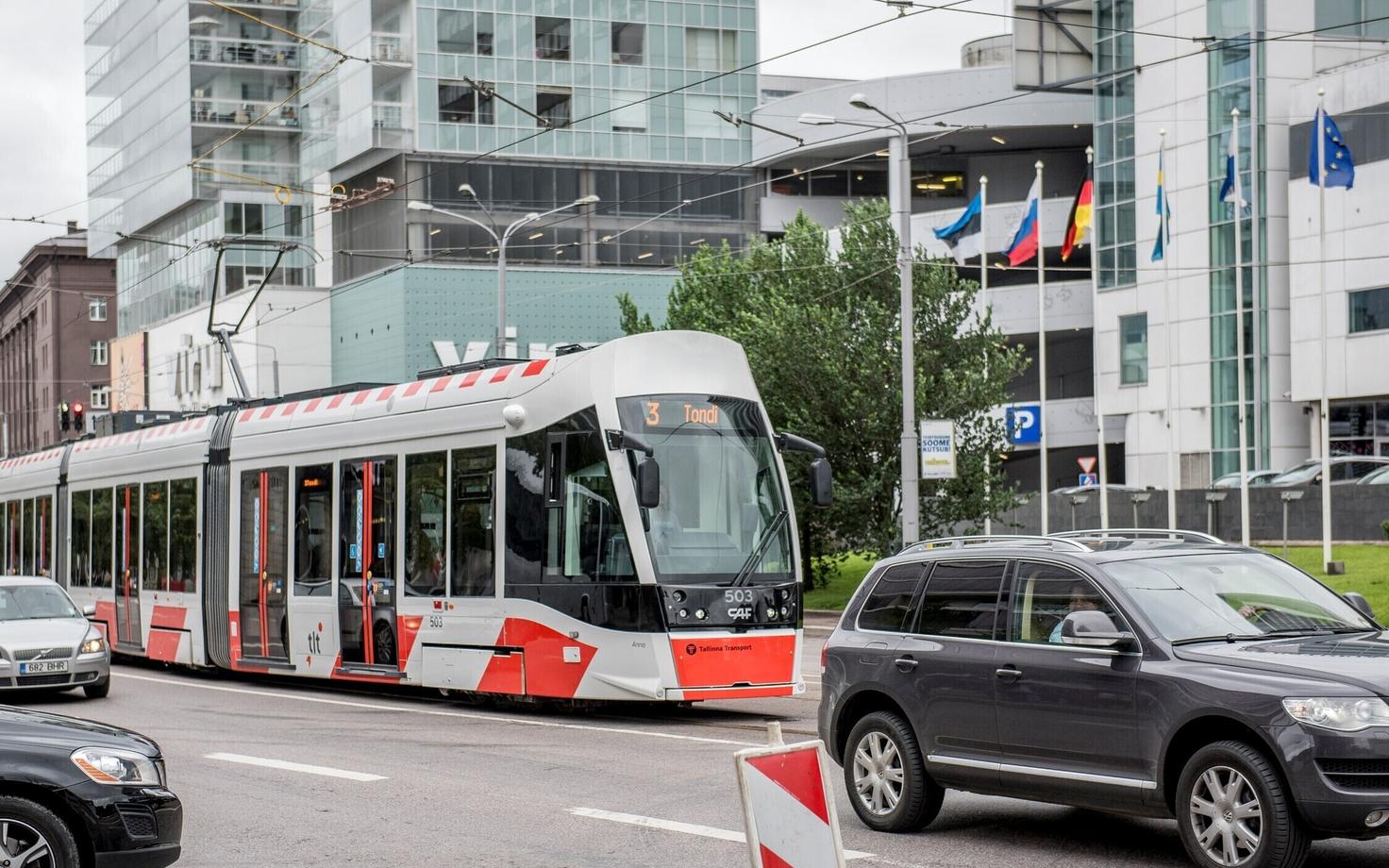 Новый трамвай в Таллинне.